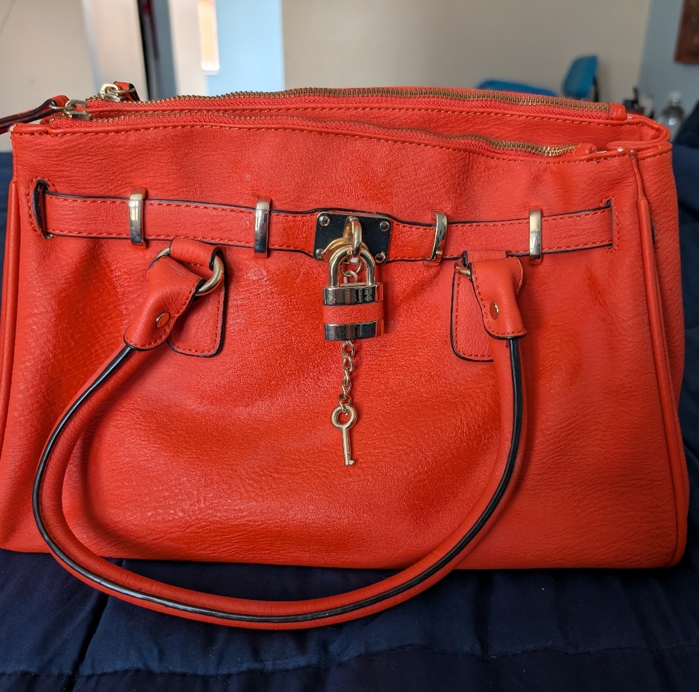 Aldo Stylish Orange Handbag